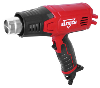 Фен Elitech ТВ 1655 (1600Вт,250\550л\мин,400\590грС,0.65кг,чем,4 насадки,скребок,шпатель) 204522